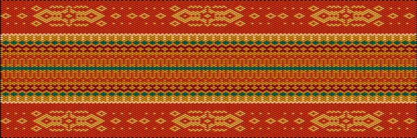 Ornamento Tradizionale Etnico Cui Colori Ricchi Attirano Fortuna Ricchezza Ornamento — Vettoriale Stock