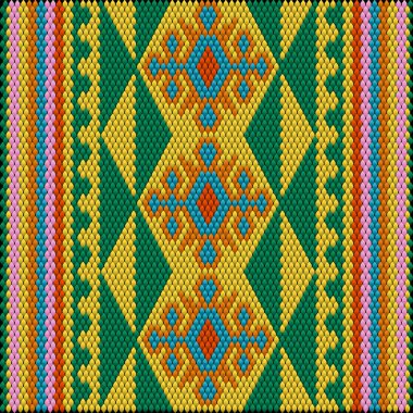  Latin Amerika 'daki insanların ve ülkelerin geleneksel bir süsü. Zengin renklerin dikkat ve zenginlik çektiği bir yer. Giysiler için kumaşlara işlenmiş kadın halıları. Nakışlar. 