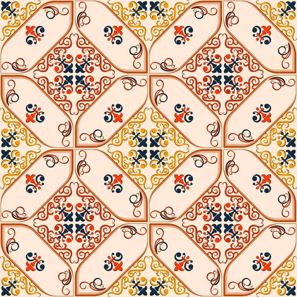 Naadloze Patroon Multicolor Arabische Stijl — Stockvector