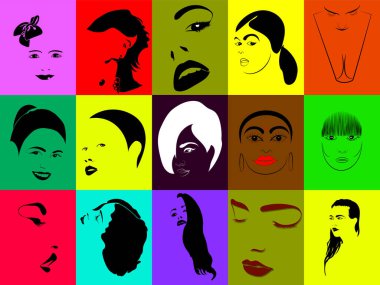  Minimalizm tarzında yüzler, 15 yüz.