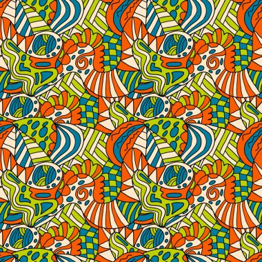 Soyut renkli karalamalar kusursuz desenler. Dağınık şekilli fantezi sanat arka planı.