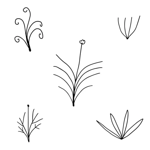 Abstraite Fleur Doodle Coloré Avec Des Boucles Motif Sans Couture — Image vectorielle