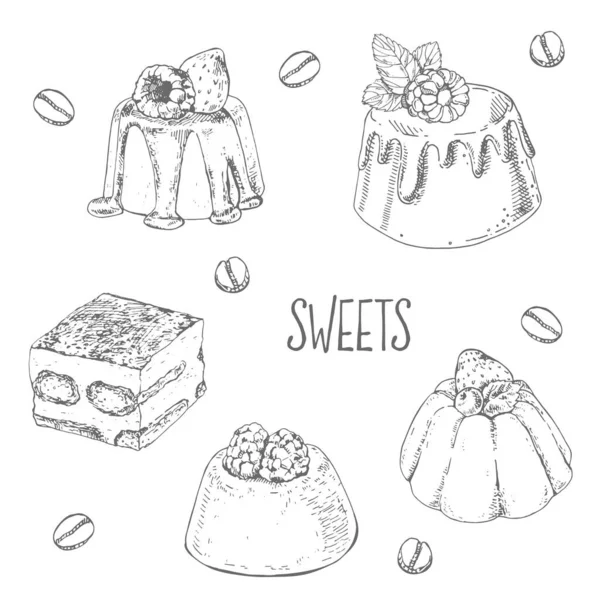 El yapımı vektör taze İtalyan tatlısı.