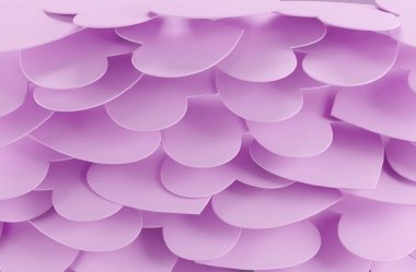 Pembe kalpler arka plan, 3d render.