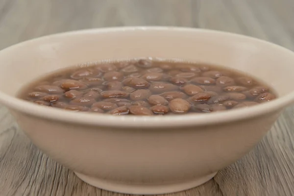 Tigela Saudável Feijão Pinto Para Complementar Perfeitamente Qualquer Refeição Comida — Fotografia de Stock