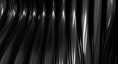 Blank 3d black background abstract design wall template. Curved lines pattern wave. Architecture modern. Digital creative idea scene with geometry shapes.