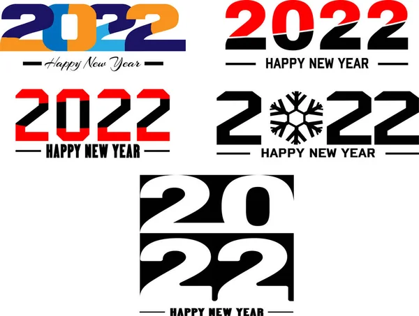 Mutlu yıllar 2022 ve mutlu Noeller. Vektör illüstrasyonu.