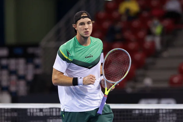 Sofia Bulgaria November 2020 Germany Jan Lennard Struff Reacts Winning — Fotografia de Stock