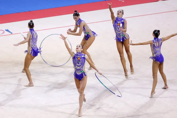 Sofia Bulharsko Března 2021 Team Russia Vystupovali Mistrovství Světa Rytmické — Stock fotografie