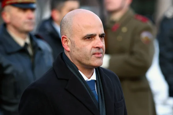 Sofia Bulgaria Januar 2022 Nord Makedonias Statsminister Dimitar Kovatjevski Blir – stockfoto