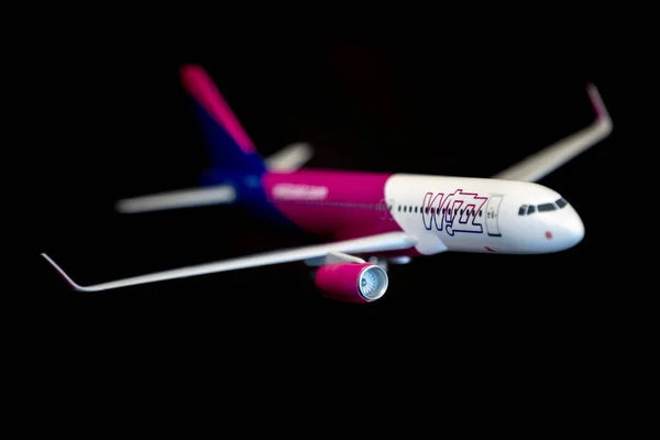 Sofia Bulgaria August 2022 Wizz Air Airplane Model Toy Seen — Stock Photo, Image