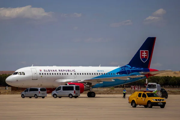 Madrid Spain June 2022 Government Airplane Slovak Republic Seen Landed — Stockfoto