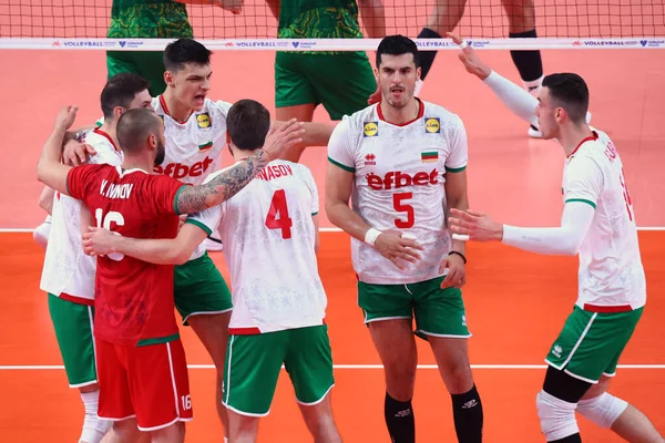 Sofia Bulgaria June 2022 Team Bulgaria Seen Celebrating Volleyball World — Stock Fotó