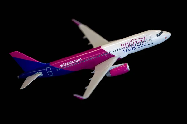 Sofia Bulgaria August 2022 Wizz Air Airplane Model Toy Seen — Photo