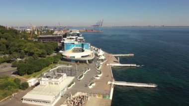 Odesa 'daki Lanzheron gezinti güvertesi, bir İHA' dan görüş.