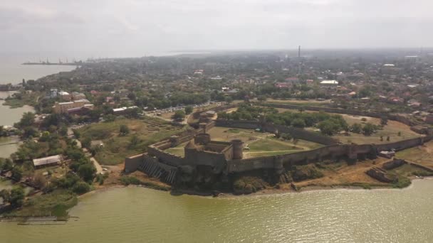 Bilgorod Dniestrovsky Akkerman Fort Aan Zwarte Zee Kust Uitzicht Vanaf — Stockvideo