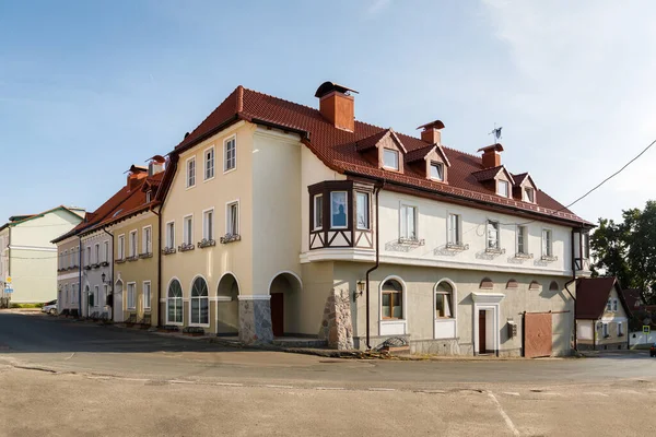 Les Façades Restaurées Ville Zheleznodorozhny Région Kaliningrad — Photo