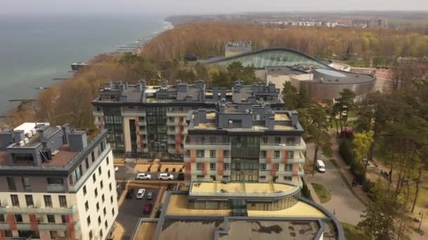 Aerial View Svetlogorsk Resort Town Kaliningrad Region — Stock Video