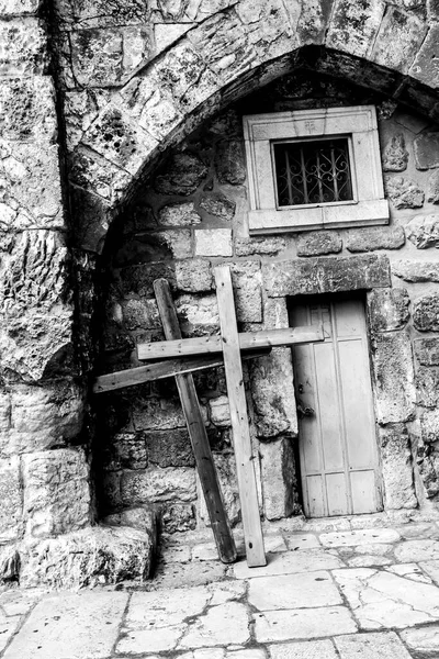 Porta Igreja Santo Sepulcro Jerusalém Israel Imagem Perto — Fotografia de Stock