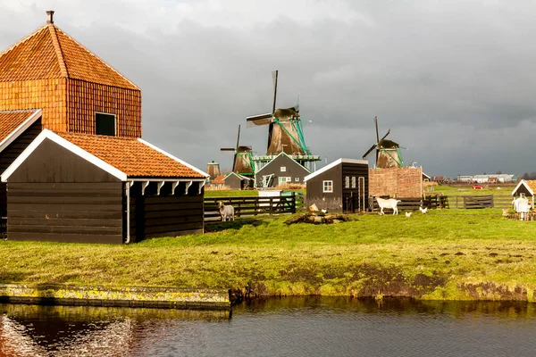 Zaandam Nederländerna December 2009 Zaanse Schans Ett Friluftsmuseum Staden Zaandam — Stockfoto