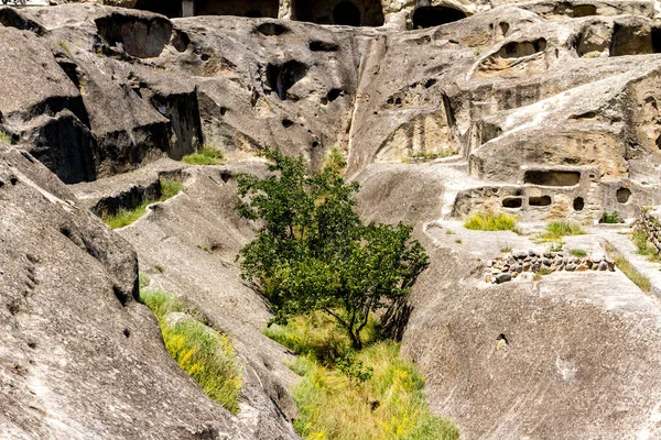 Upliscyche Jest Starożytne Wykute Skale Miasto Wschodniej Gruzji — Zdjęcie stockowe