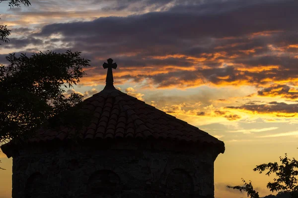 Telhado Antiga Igreja Pôr Sol Geórgia — Fotografia de Stock