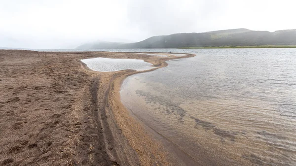 Lago Tolmachev Clima Nublado Grande Lago Água Doce Leste Península — Fotografia de Stock
