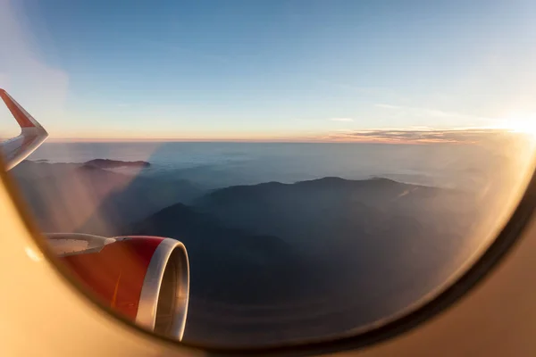 View Himalayas Porthole Airplane — ストック写真