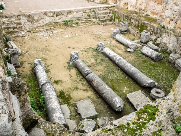 Ruiny Marmurowych Kolumn Starożytnym Mieście Perge Koło Antalyi Turcja — Zdjęcie stockowe