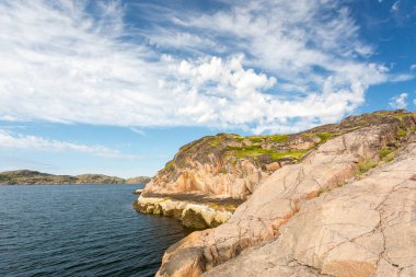 Kuzey kutup yazında Barents Denizi kıyısında. Kuzey Buz Denizi, Kola Yarımadası, Rusya