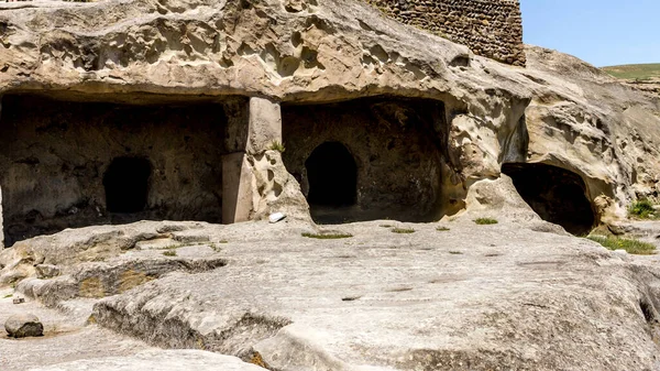 Starożytna Jaskinia Uplistsikhe Gruzji Niedaleko Miasta Gori Jaskinia Uplistsikhe Gruzja — Zdjęcie stockowe
