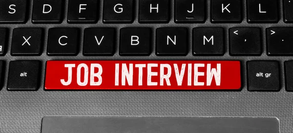 Klawiatura Job Interview Button — Zdjęcie stockowe