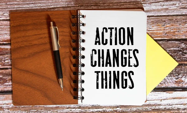 Color Notepaper Text Act Action Changes Things — Stockfoto