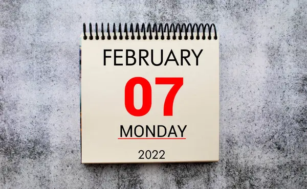Guardar Fecha Escrita Calendario Febrero — Foto de Stock