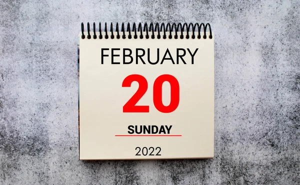 Calendario Del Febrero Parte Conjunto — Foto de Stock