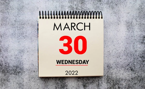 Marzo Marzo Calendario Sobre Fondo Madera — Foto de Stock