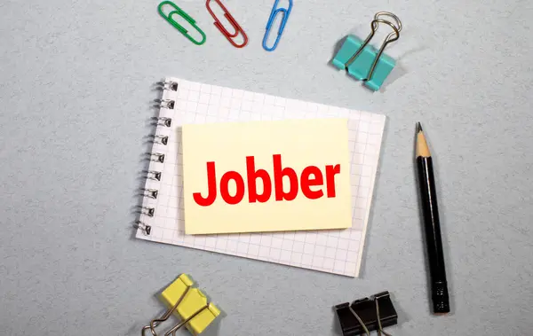 木块上的Jobber字 — 图库照片