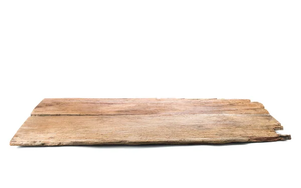 Stara Drewniana Podłoga Lub Podium Wystawiania Wyrobów Izolowany Białym — Zdjęcie stockowe