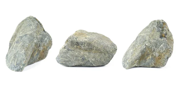 Various Rocks Isolated White Background — Stock Photo, Image