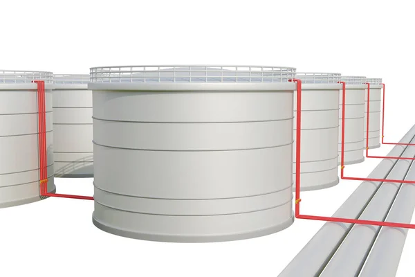 Illustration Oil Storage Tank Petroleum Industry Technology Storage Petrol Gas — Stock Photo, Image