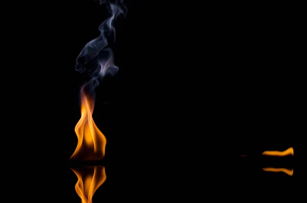 Feu Flamme Combustion Fuel Oil Gas Png Sur Fond Noir — Photo