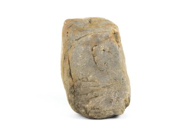 Nehir kayası ya da dağ kayası beyaz bir zeminde izole edilmiş.