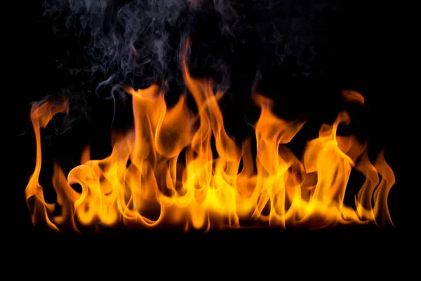 Fuego Llama Quema Combustible Aceite Gas Png Sobre Fondo Negro — Foto de Stock