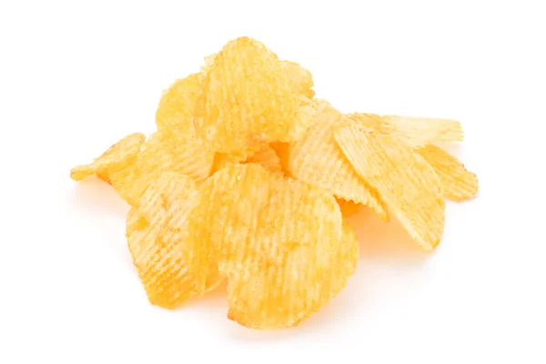 Potatoes Cut Thin Strips Deep Fried Delicious Salt Mixture Isolated — Photo