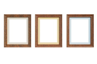 square frame mockup 3d illustration realistic blank wooden photo frame