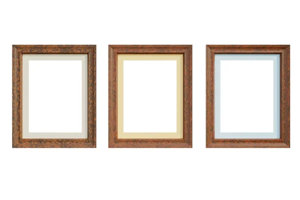 Square Frame Mockup Illustration Realistic Blank Wooden Photo Frame —  Fotos de Stock