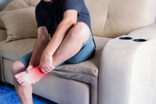 Homens Têm Dor Nas Articulações Artrite Problemas Tendinosos Inflamação Muscular — Fotografia de Stock