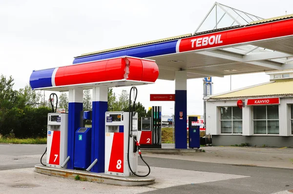 Tornio Finlandia Agosto 2021 Vista Gasolinera Teboil — Foto de Stock
