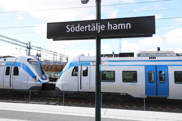 Södertälje Sverige September 2021 Ett Elektriskt Multple Pendeltåg Klass X60 — Stockfoto