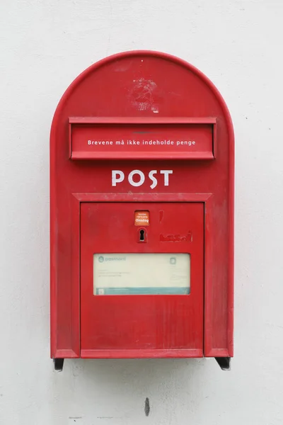 Copenhagen Denmark June 2022 Red Classic Danish Post Box Operated — Stock Photo, Image